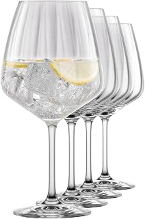 Schott Zwiesel Blossom Cocktail & Burgundy Glass, Set of 4, Made in Germany, Tritat Crystal Glass, for Burgundy & Cocktails, Brilliant, Durable, Dishwasher Safe