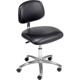 Clean Room Chair by Global Industrial – Vinyl, Black, Model CLR-VDHCH-CR-CC-8540
