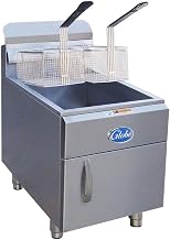 Globe GF30G 30-Pound Natural Gas Countertop Fryer, Stainless Aluminum