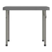 Kids 24x24 in Plastic Locking Folding Table by Flash Furniture – 24" Square, Steel, Plastic, Granite Gray, Model RB-2424-KID-GY-GG