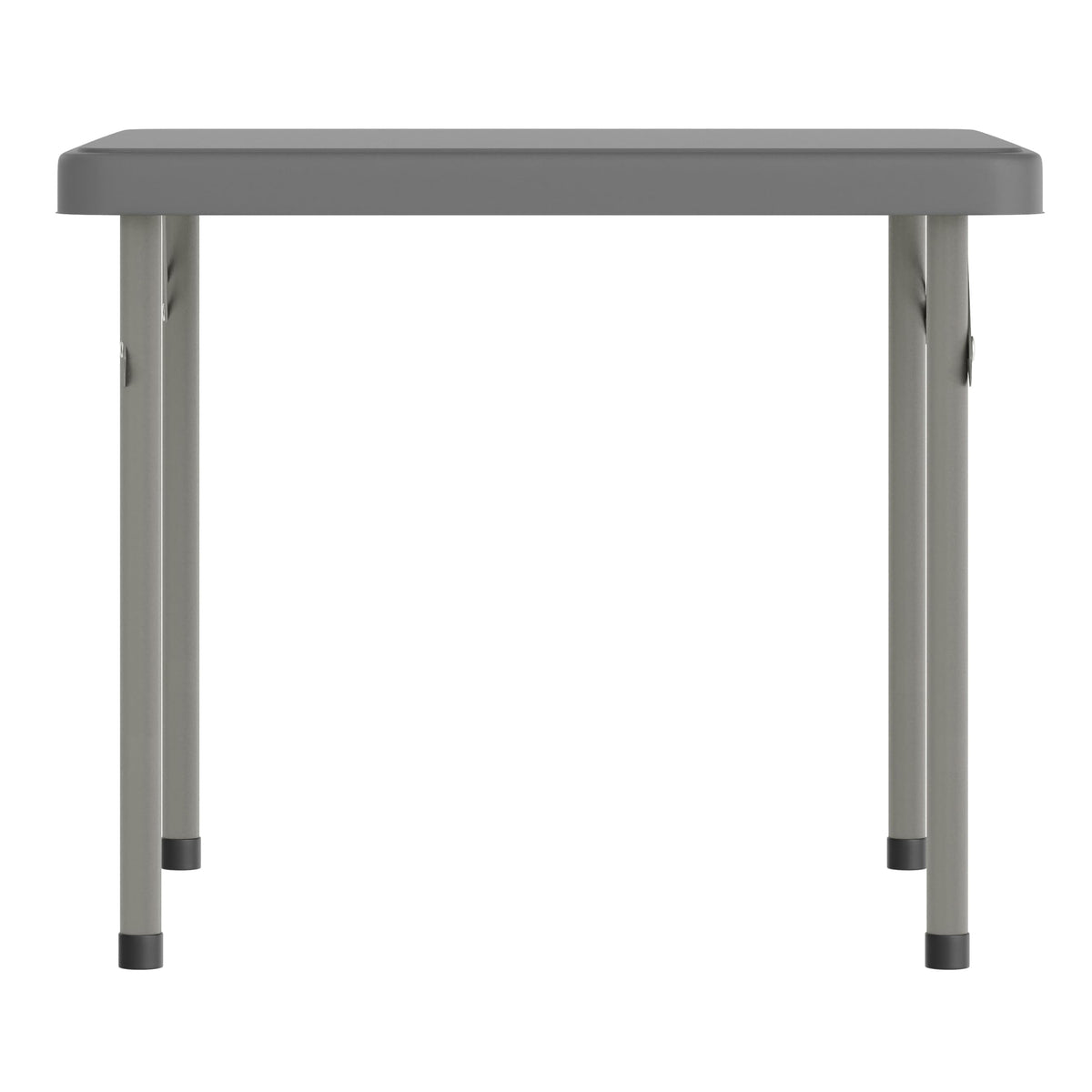 Kids 24x24 in Plastic Locking Folding Table by Flash Furniture – 24" Square, Steel, Plastic, Granite Gray, Model RB-2424-KID-GY-GG