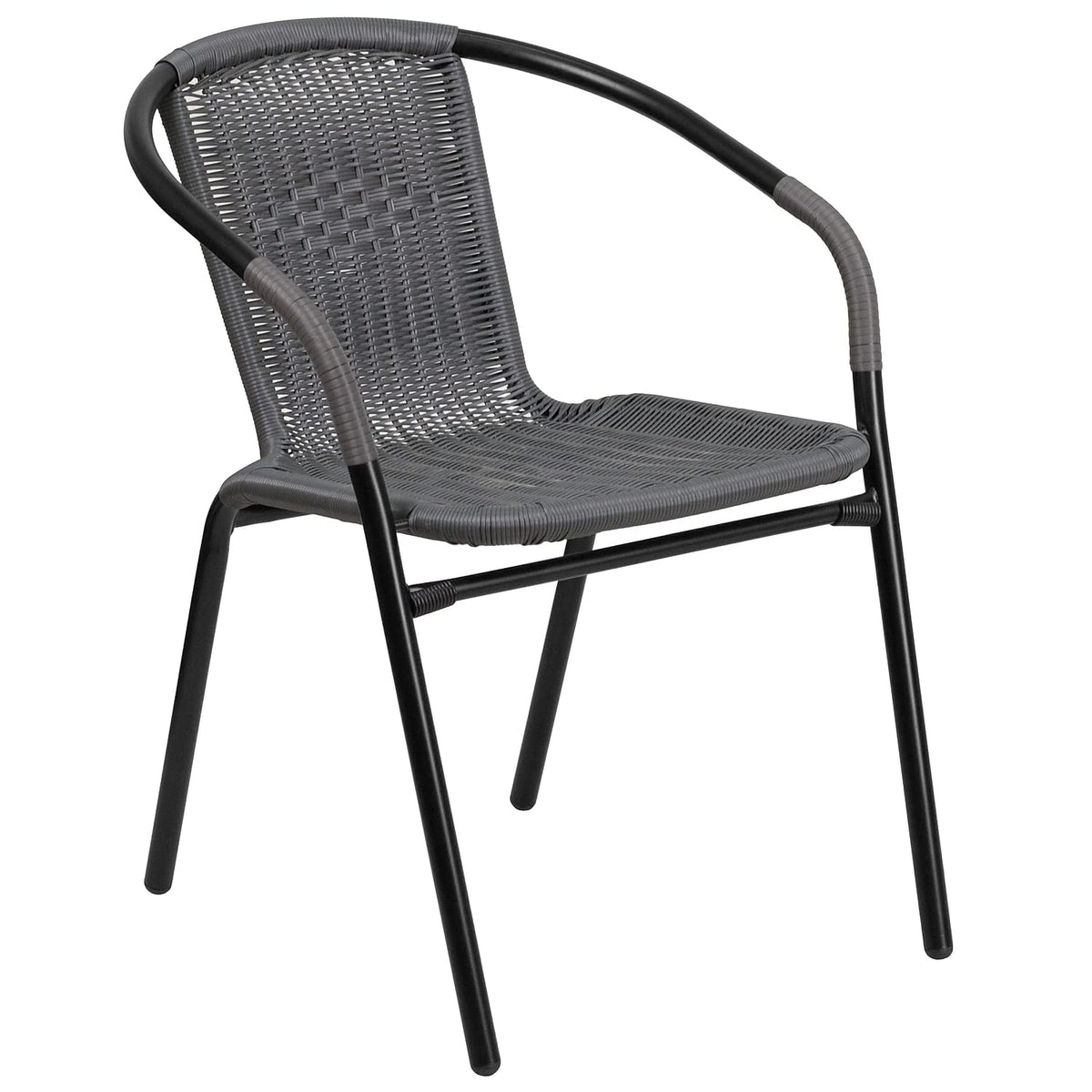Flash Furniture Clear/Gray / Table + 2 Chair / Contemporary Bistro Sets
