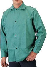 Tillman 6230 36" 9 oz. Green FR Cotton Welding Jacket, 4X-Large