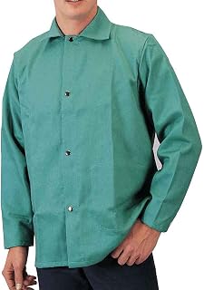 Tillman 6230 36" 9 oz. Green FR Cotton Welding Jacket, 4X-Large