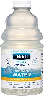 Thick-It Clear Advantage Moderately Thick/Honey Water Drink, 46 oz, 1 Pack | Ready-to-drink clear thickened water for dysphagia; moderately thick; honey consistency; no mixing required; flavorless