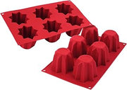 Silikomart SF100 Silicone Let's Celebrate Bakeware Collection Multi Cake Pan, Mini Pandoro