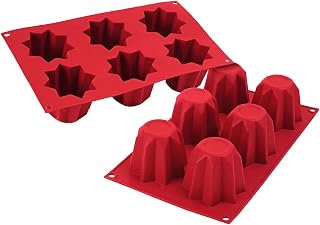 Silikomart SF100 Silicone Let's Celebrate Bakeware Collection Multi Cake Pan, Mini Pandoro