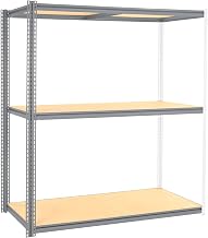 Global Industrial High Cap. Add-On Rack 72Wx36Dx84H 3 Levels Wood Deck 1000 Lb. Per Level Gry