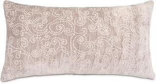 Michael Amini Moonbeam Darling Brown Oblong Pillow Set of 2 with Soft Chenille Fabric, 100% Polyester, Stylish Decorative Cushions for Sofa, Bed, Living Room Comfort