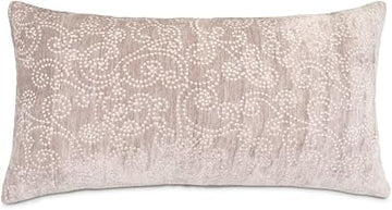 Michael Amini Moonbeam Darling Brown Oblong Pillow Set of 2 with Soft Chenille Fabric, 100% Polyester, Stylish Decorative Cushions for Sofa, Bed, Living Room Comfort