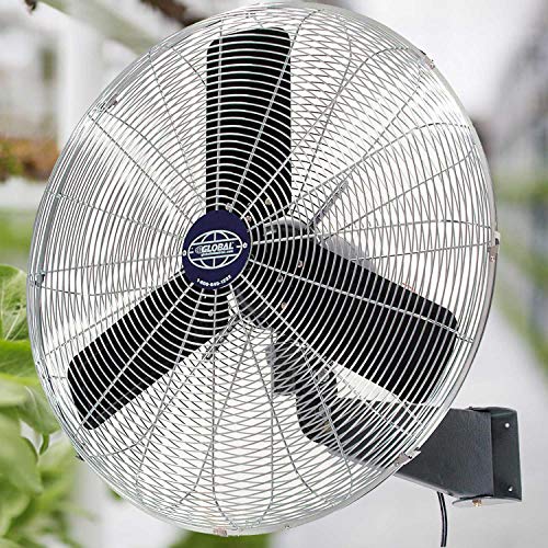 Global Industrial Black/Gray/Silver / 42"L x 33"W x 7"H / Industrial Wall-Mounted Fans