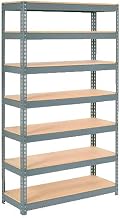 Global Industrial Boltless Extra Heavy Duty Shelving 48" W x 18" D x 84" H, 7 Shelves, Wood Deck