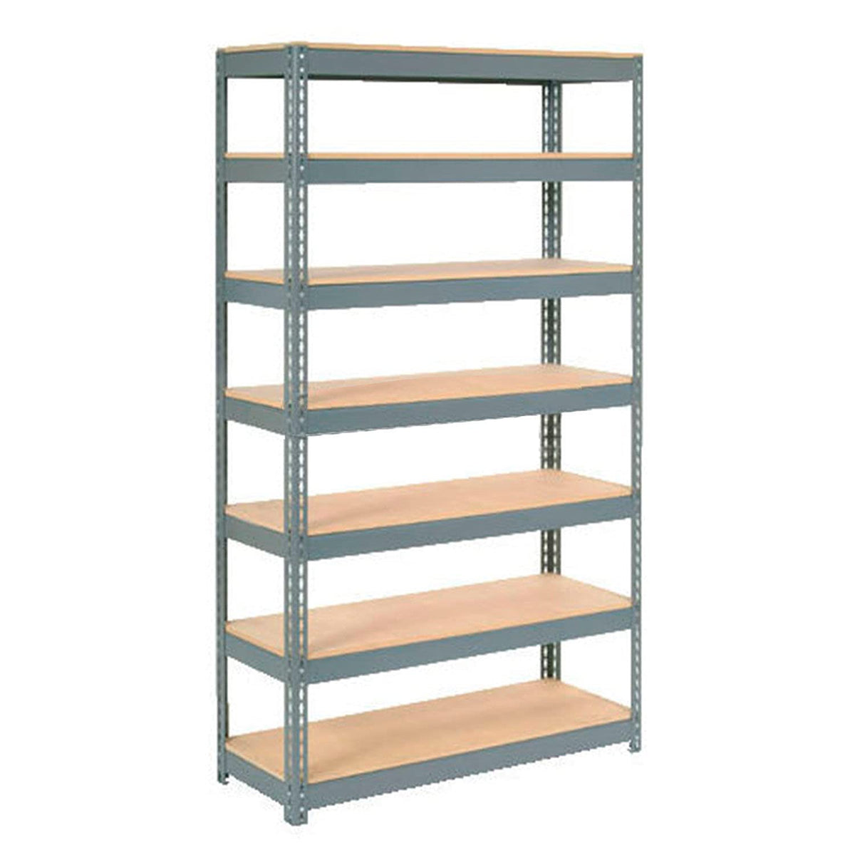Boltless Extra Heavy Duty Shelving 48" W x 18" D x 84" H by Global Industrial – 18"L x 48"W x 84"H, Alloy Steel, Grey, Model 255518