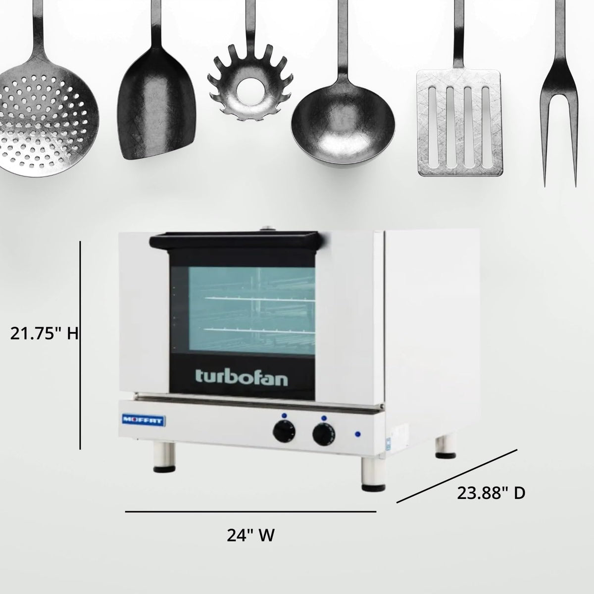 24" Countertop Convection Oven by Moffat – Half Size, 3.0 load, Stainless Steel, Model E22M3