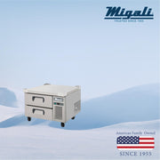 36″ Wide Refrigerated Chef Base by Migali – 36", 4.7 cubic_feet, Stainless Steel, Model C-CB36-HC