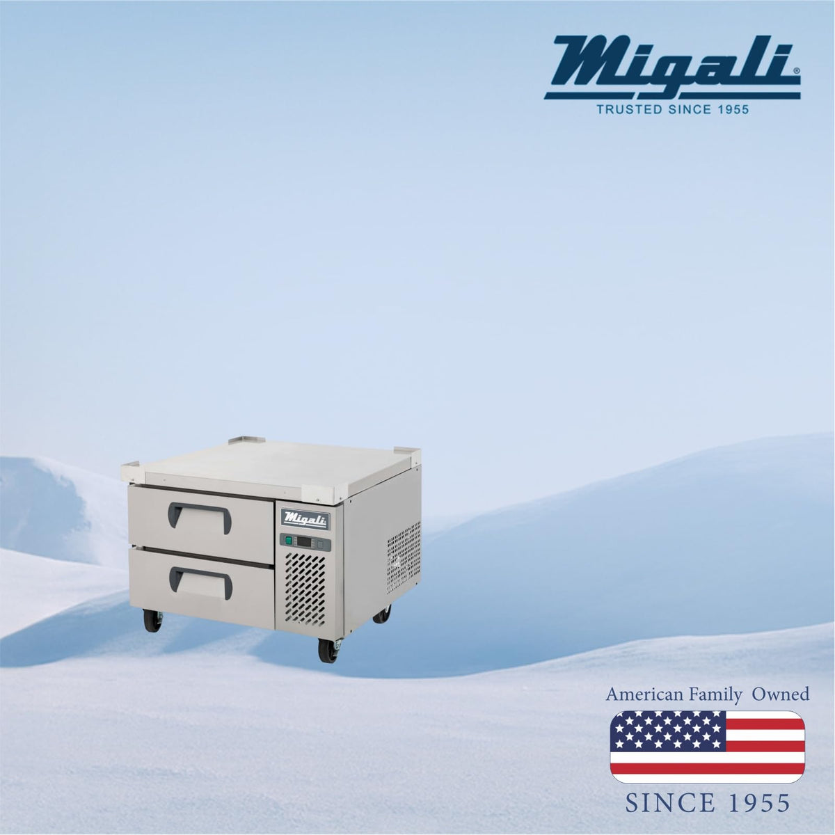 36″ Wide Refrigerated Chef Base by Migali – 36", 4.7 cubic_feet, Stainless Steel, Model C-CB36-HC