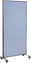 Global Industrial 36-1/4"W x 75" H Mobile Office Partition Panel, Blue