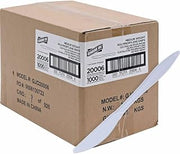 Genuine Joe Disposable Plastic Knife, Individually Wrapped, Medium-Weight, White, 1000 Count