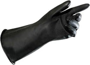 MAPA Butoflex 651 Butyl Multi-Layer Glove, Chemical Resistant, 0.025" Thickness, 14" Length, Size 7, Black
