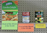 Shelf Edge Sign Holder Clear Plastic Center Mount - 5 1/2"L x 3 1/2"H 50 Per Bag