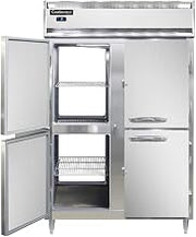 Continental Refrigerator DL2F-PT-HD Designer Line Two Section Pass-Thru Freezer, Half-Height Doors