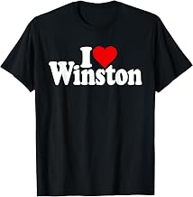 I LOVE HEART WINSTON NAME ON A TEE T-Shirt