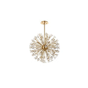 Vera 18 Light Pendant by Lighting Design – Metal, Clear, Model 2550D32SG