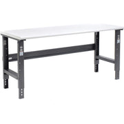 Adjustable Height Workbench C-Channel Leg by Global Industrial – 30"L x 72"W x 3"H, Steel, Black, Model 183991BK