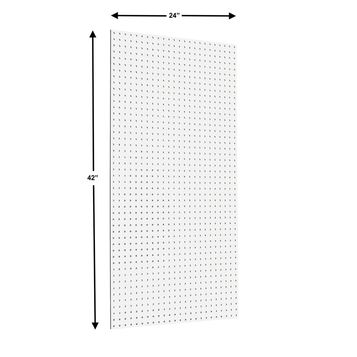 High Density Fiberboard Pegboards with Mounting Hardware by Triton Products – 24" x 42", Engineered Wood, White, Model PEG2-WHT