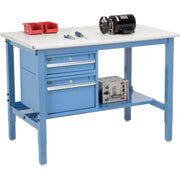 48" W x 36" D Workbench by Global Industrial – Steel, Blue, Model 319291BL