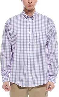 Brooks Brothers Mens Regular Fit Lightweight Cotton Four Stripe Plaid Button Down Shirt,