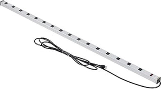 Global Industrial 72" 16 Outlet Aluminum Power Strip with 15-ft Cord ETL/cETL