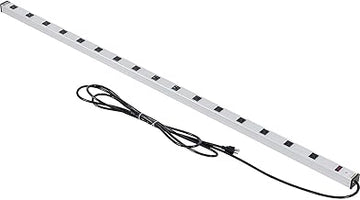 Global Industrial 72" 16 Outlet Aluminum Power Strip with 15-ft Cord ETL/cETL