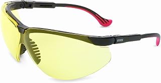 Honeywell Uvex Genesis XC Safety Glasses, Black Frame with Amber Lens & HydroShield Anti-Fog Coating (S3309HS)