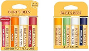 Burt's Bees Lip Balm Easter Basket Stuffers - Pink Grapefruit, Mango, Coconut & Pear, Pomegranate and Beeswax, Cucumber Mint, Coconut and Pear, Vanilla Bean Packs, 4 Tubes Each, 0.15 oz