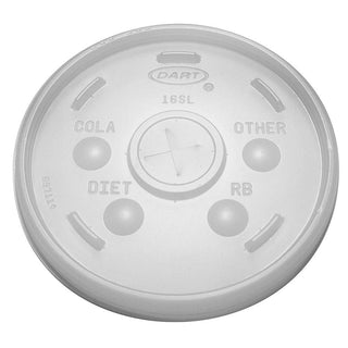 DCC16SLCT - Translucent Slotted Foam Cup Lids by DART – 16 ounce, 16.0 fluid_ounces, Polystyrene, White