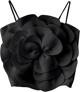 Women's Flower Going Out Crop Tops Cute Boho Concert Club Outfit