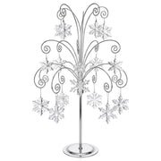 HOHIYA Metal Ornament Tree Stand, 20 Inch Height, Silver