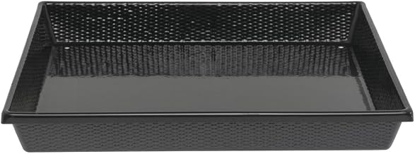 Marco Produce Baskets with Drainage Holes Rectangular Black ABS - 18'L x 20"W x 3 1/4"H
