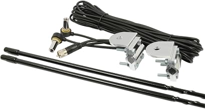 RoadPro RPPS-24KB Platinum Series 4 Foot 1000 Watt Dual Mirror Mount CB Antenna Kit, Black