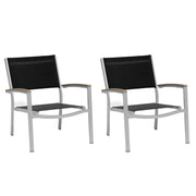 Oxford Garden 2-pack / Set of 2 / Vintage Tekwood Armcaps Patio Dining Chairs