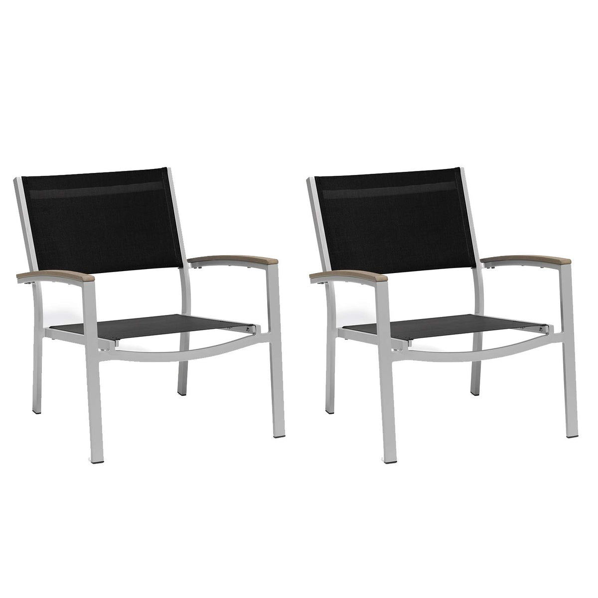 Oxford Garden 2-pack / Set of 2 / Vintage Tekwood Armcaps Patio Dining Chairs