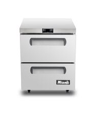27″ Under-counter & Work Top Freezer with Drawers by Migali – 6.5 cubic_feet, Stainless Steel, Model C-U27F-D-HC
