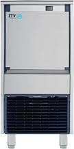 ITV Ice Makers Delta NG 80, Air-Cooled Self-Contained Ice Maker, Gourmet Cube Style, 80 lb/24 Hr Output, 33 lb Storage, Stainless Steel Frame, Countertop Ice Machine with Front Ventilation, 115V
