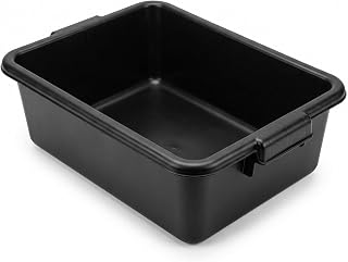 Carlisle Comfort Curve Bus Box, Plastic Dish Tote, 15 x 20 x 7, 1 Ct, Black