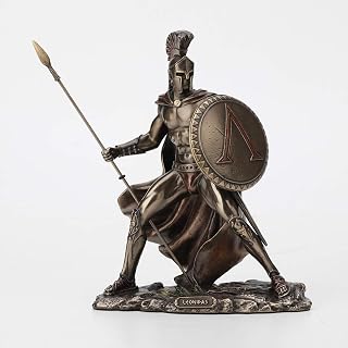 7 1/4 Inch Spartan King Leonidas Cold Cast Resin Bronze Finish Statue Home Decor