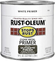 Rust-Oleum Stops Rust Clean Metal Primer, Flat White | Superior Adhesion | Bonds to Metal | Indoor/Outdoor | Improves Topcoat Performance