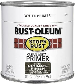 Rust-Oleum Stops Rust Clean Metal Primer, Flat White | Superior Adhesion | Bonds to Metal | Indoor/Outdoor | Improves Topcoat Performance