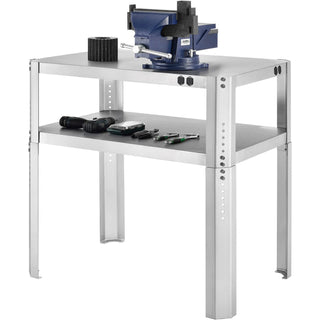 Adjustable Height Machine Stand by Global Industrial – 430 Stainless Steel, Silver, Model 254846-SS403