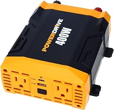 PowerDrive PWD400 400 Watt Power Inverter 12v DC to 110v AC with 2 Outlets and 2 Ports